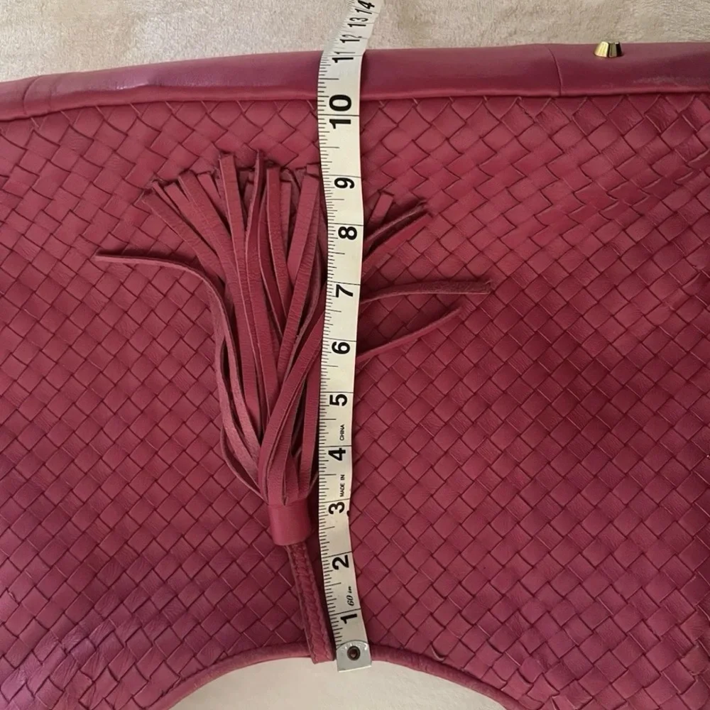 🩷 LALO LARGE Pink HAND Woven NAPA LEATHER HANDBAG / Vintage🩷